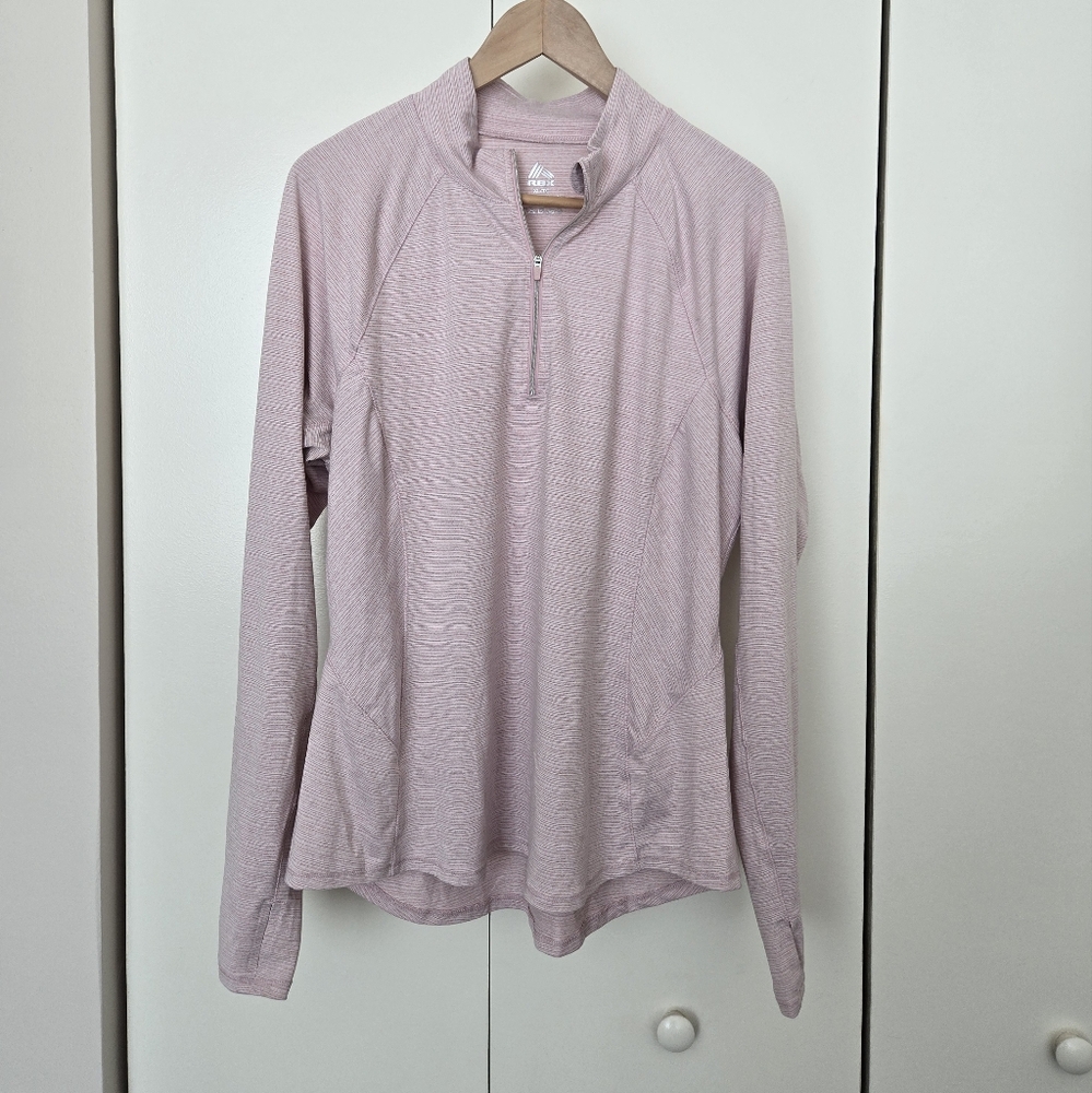 RBX Soft Pink Active Long Sleeve 1/4 Zip